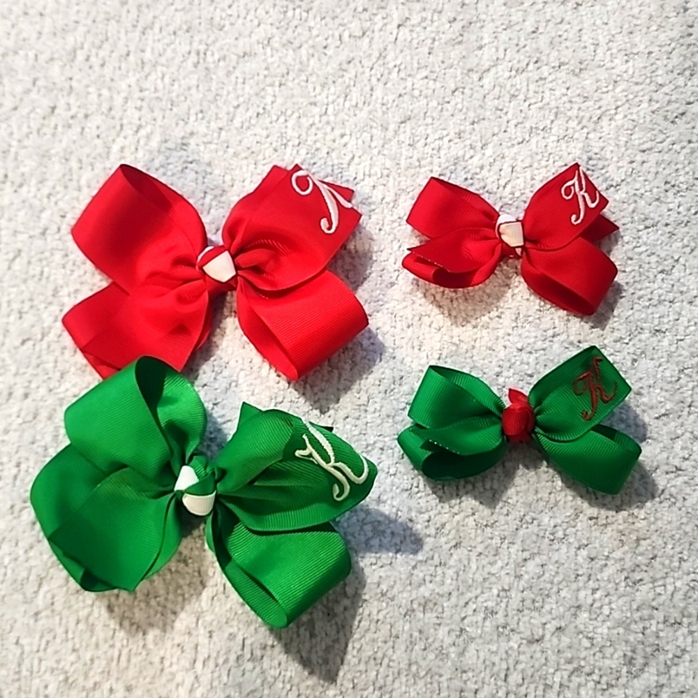 Lot of 4 Christmas bows
